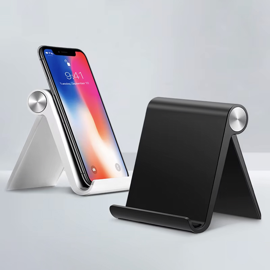 Tech Accessories Desk - ที่วางโทรศัพท์แบบปรับได้ ที่วางโทรศัพท์แบบพับได้ ที่วางโทรศัพท์ตั้งโต๊ะแบบพกพา ที่วางโทรศัพท์มือถืออเนกประสงค์สำหรับ iPhone, Samsung