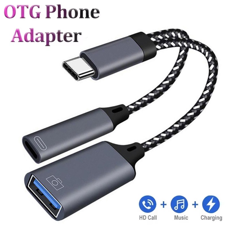 Type C Multiport Adapter - สายชาร์จและอะแดปเตอร์ OTG แบบ 2-in-1 ชนิด Type