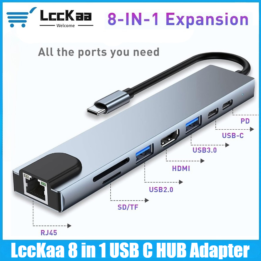 Type C Multiport Adapter - ฮับ USB C 8/7 in 1