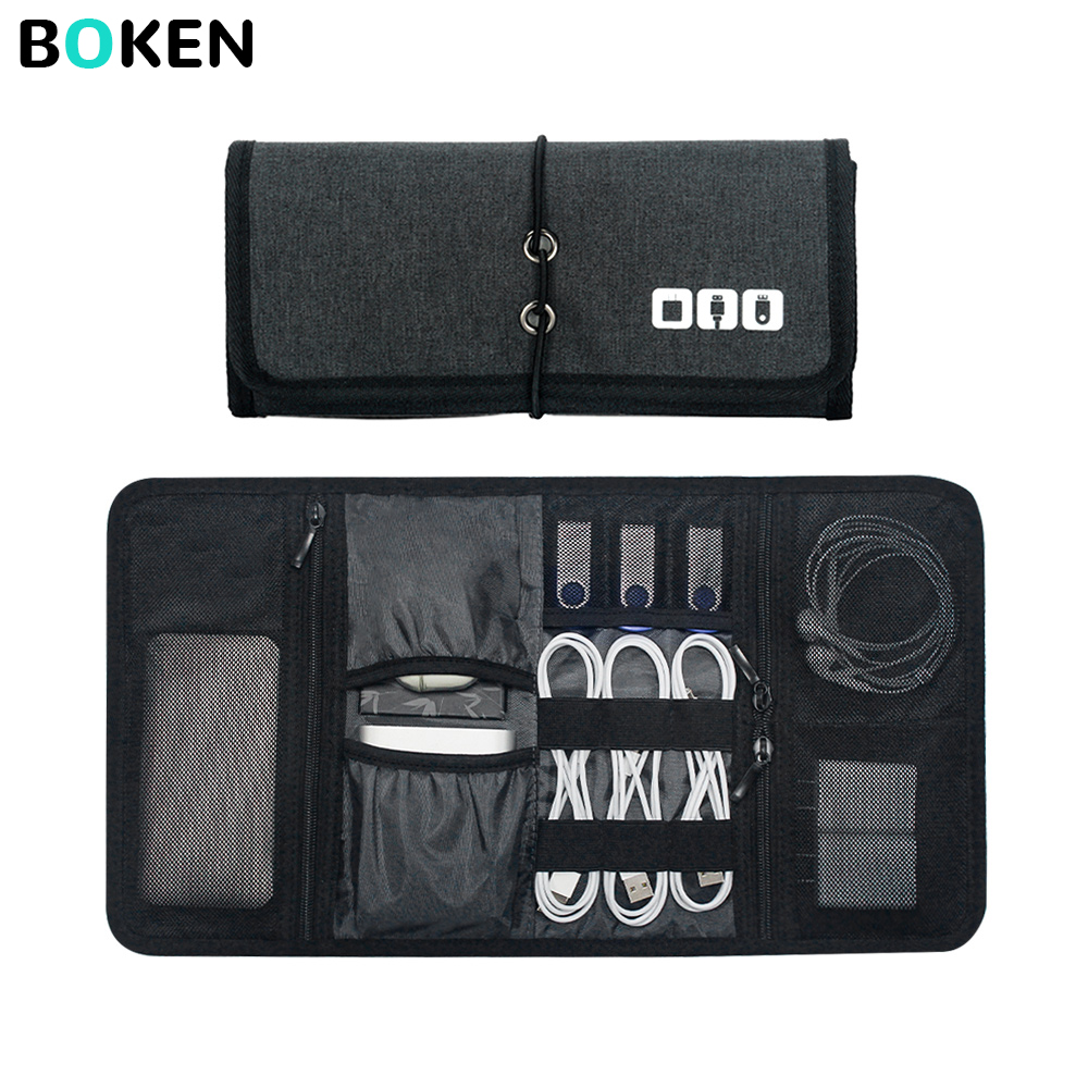 Tech Accessories For Office - กระเป๋าจัดเก็บอุปกรณ์อิเล็กทรอนิกส์สำหรับเดินทาง ใส่สายชาร์จ พาวเวอร์แบงค์ หูฟัง สาย USB