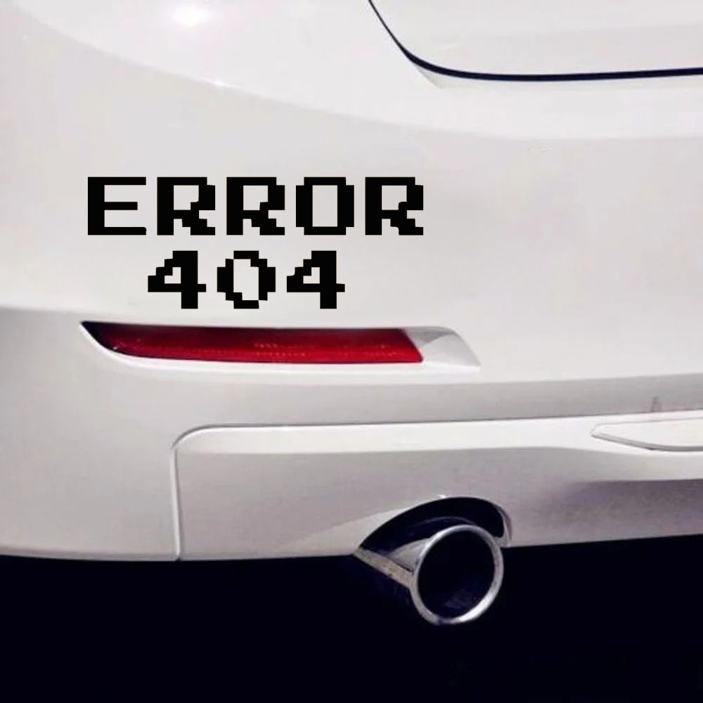 Tech Trend Accessories - สติกเกอร์ติดรถยนต์ลาย Error 404 Pixel Font สไตล์