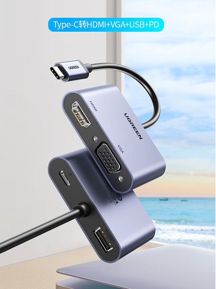 Type C Multiport Adapter - UGREEN ฮับ USB C Type-C เป็น
