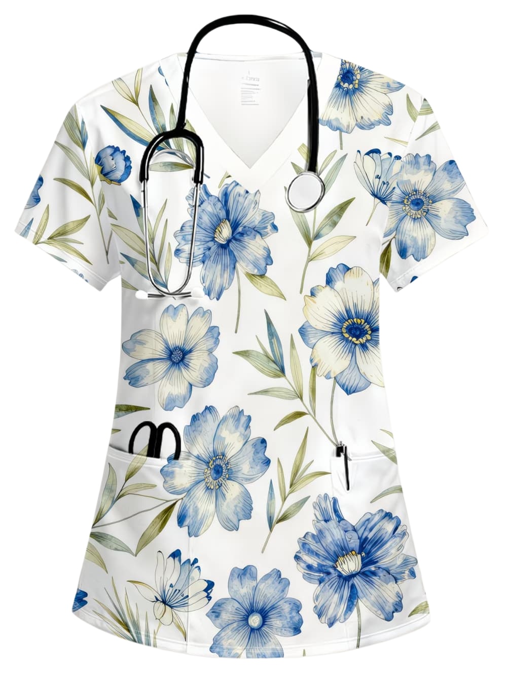 เสื้อยืดลายดอกไม้สำหรับผู้หญิง - Vet Tech Accessories บทวิจารณ์และราคา