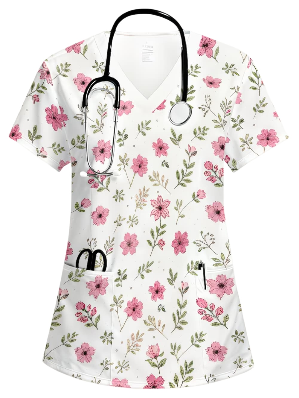 เสื้อยืดลายดอกไม้สำหรับผู้หญิง - Vet Tech Accessories บทวิจารณ์และราคา