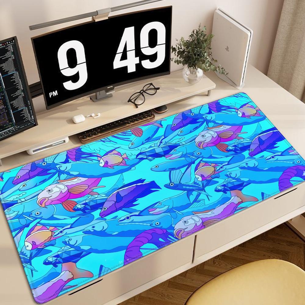 แผ่นรองเมาส์ลายปลาพิมพ์ HD สำห - Tech Accessories Desk บทวิจารณ์และราคา
